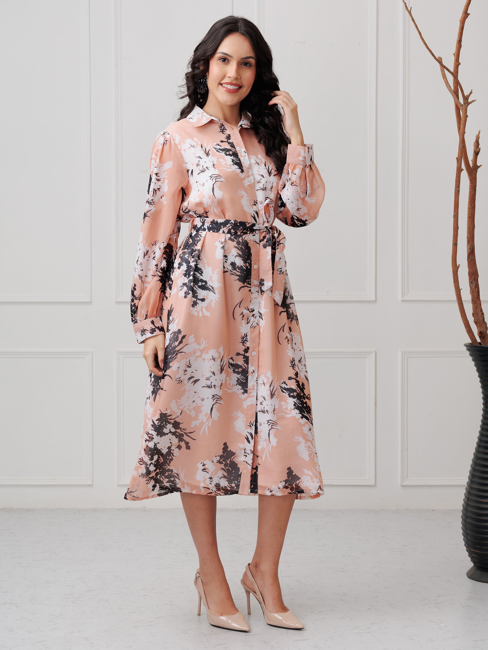 FLORAL MIDI DRESS