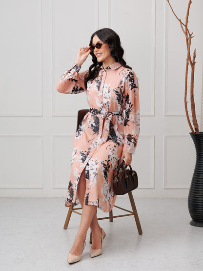 Belevia Floral Belted Dress