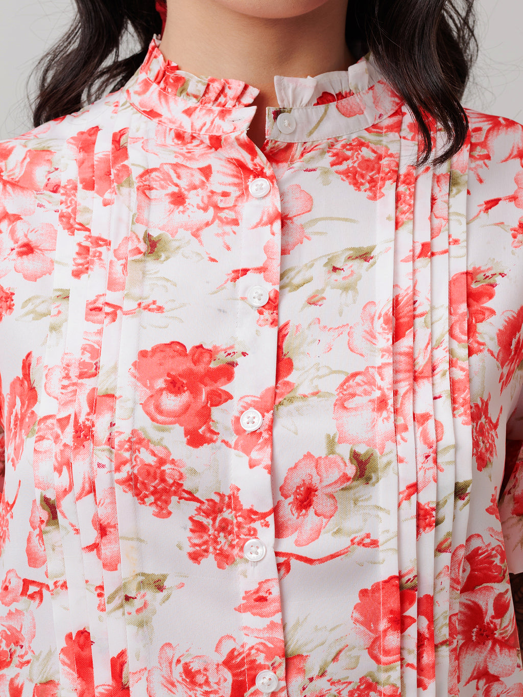 ROSELLIE FLORAL CROPPED SHIRT