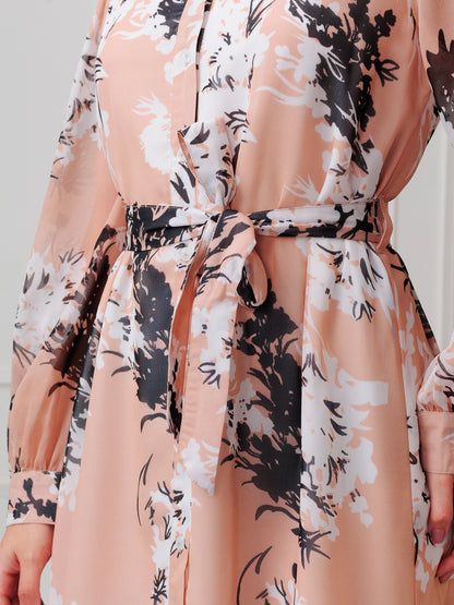 Belevia Floral Belted Dress